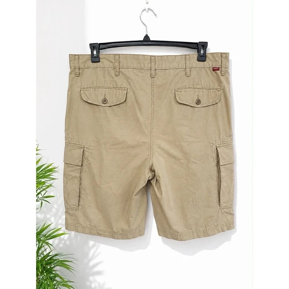 Levi's Men's Cargo Shorts 2XL 40W Khaki Cotton 10